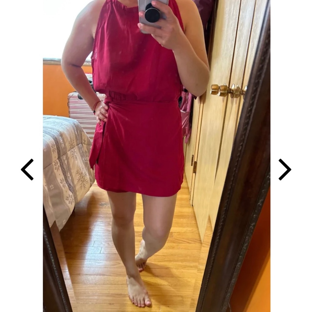 Lulus magenta wrap romper